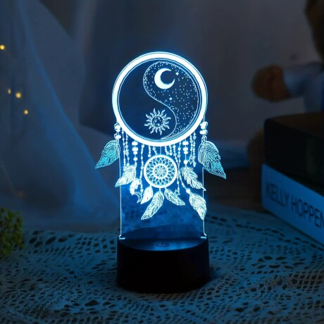 Lámpara Decorativa 3D Multicolor Táctil Atrapasueños