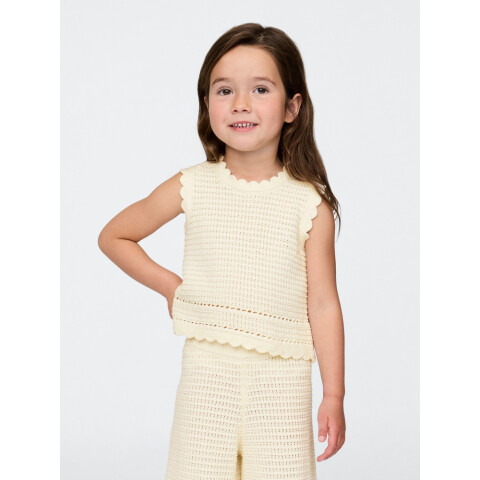 SL CROCHET BTN BACK TOP IVORY FROST