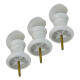 Barrote cortina de metal 3 m 28 Mm + 3 Soportes BLANCO