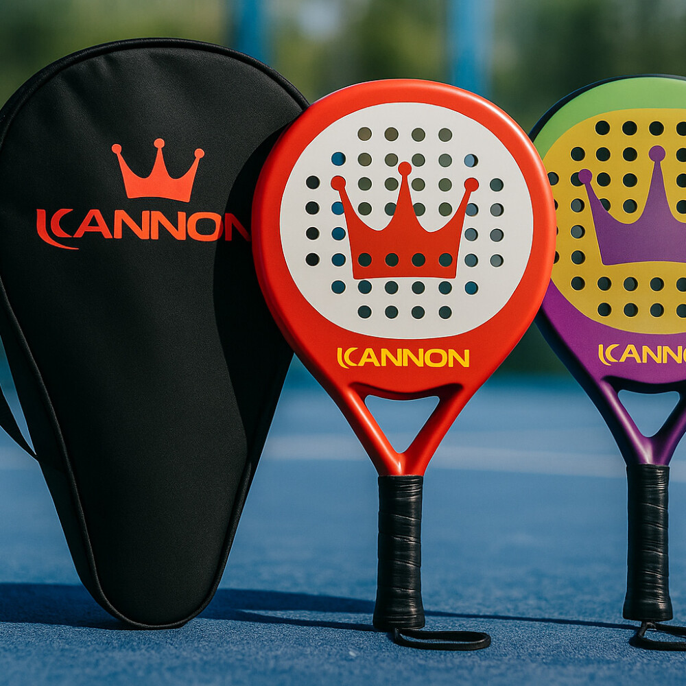 Paleta De Padel De Carbono Con Funda Rojo