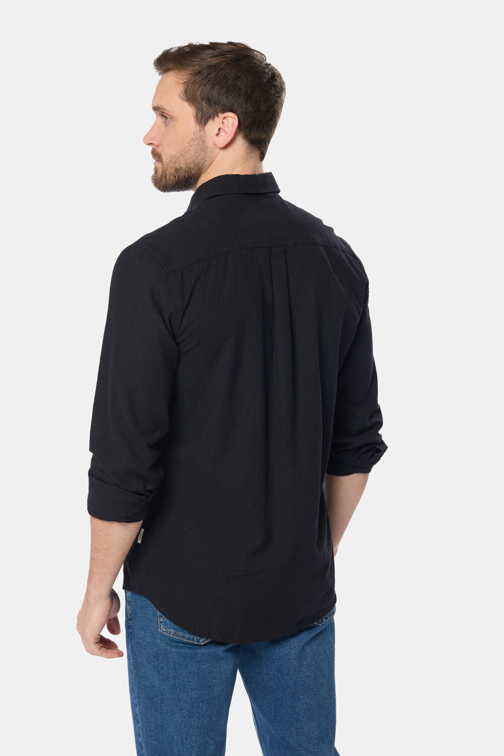 CAMISA DE LINO Negro