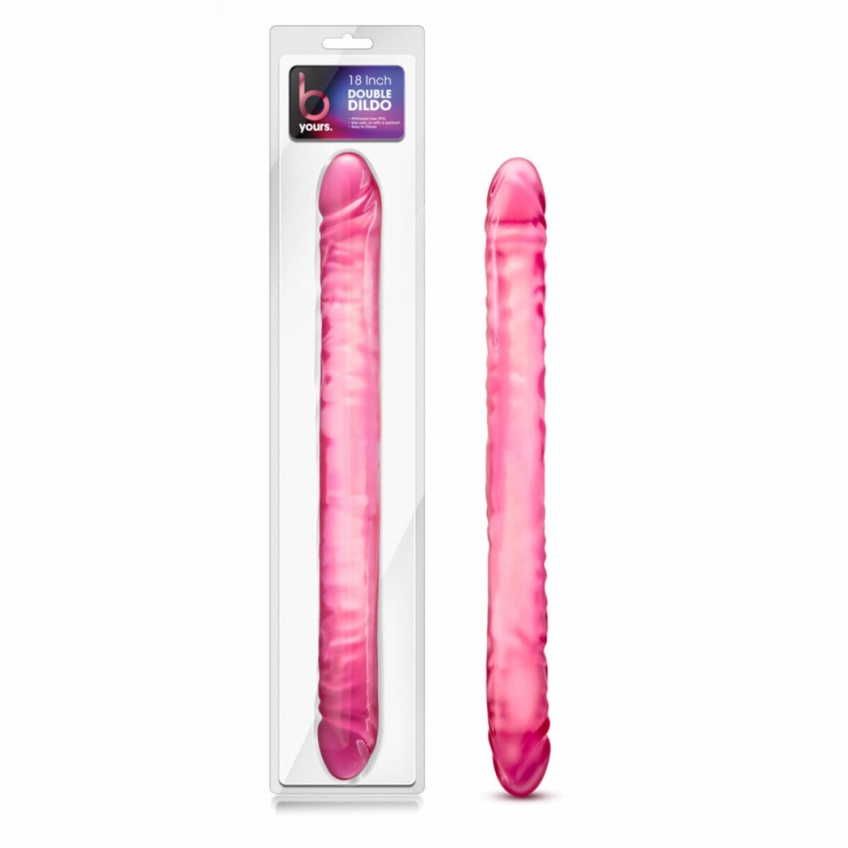 Doble Dildo Realístico B Yours 46 cm - Rosado 