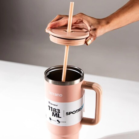 Vaso Spotie Cup Terrano Acero Inoxidable ROSA