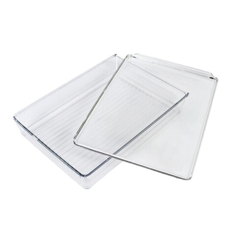 ORGANIZADOR RECT ACRIL TRANSP 30X20.5X5CM Unica