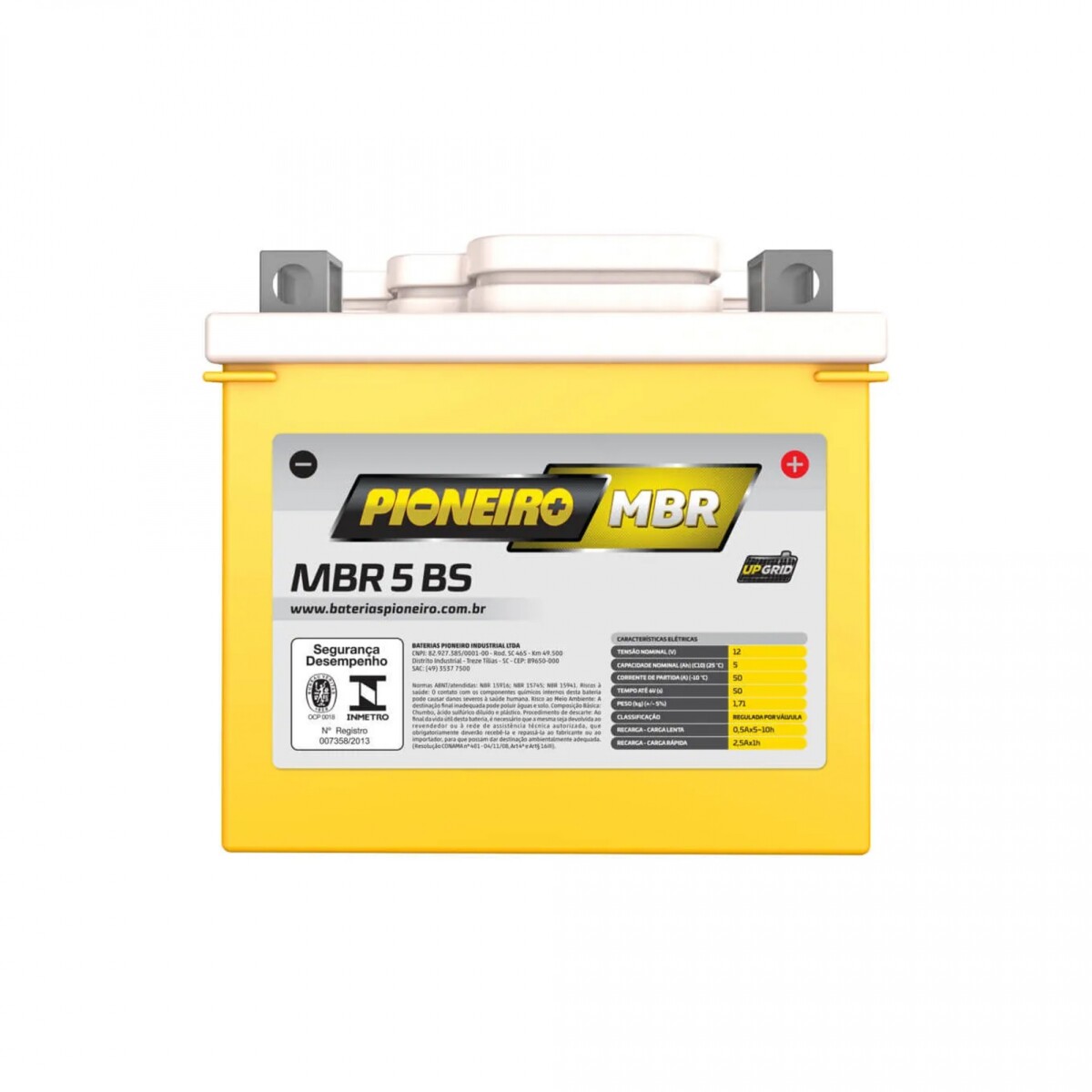 Pioneiro Batería Moto 12V 5 A/H MBR5BS 