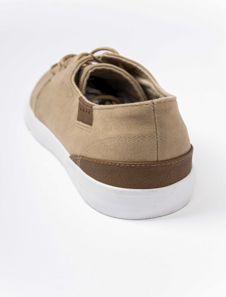 Zapatilla gamuza tostado