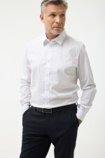 Camisa Algodón con Spandex Fantasía BLANCO
