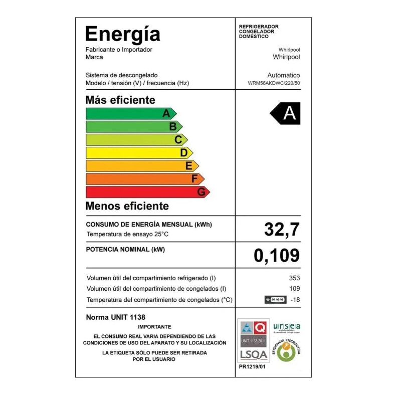Refrigerador Whirlpool 492l inverter Refrigerador Whirlpool 492l inverter