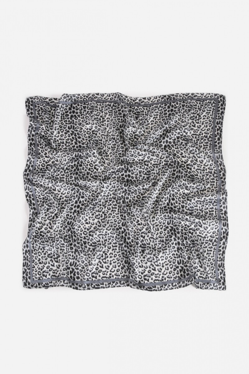 Pañuelo animal print guarda gris