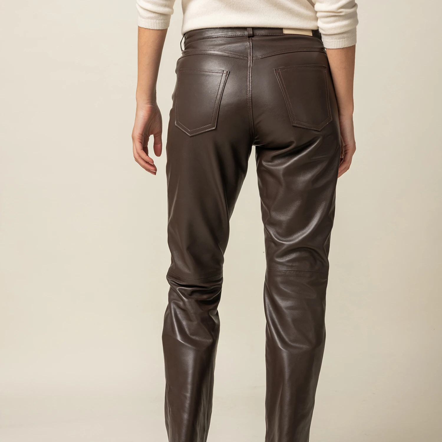 Leather Pant chocolate l