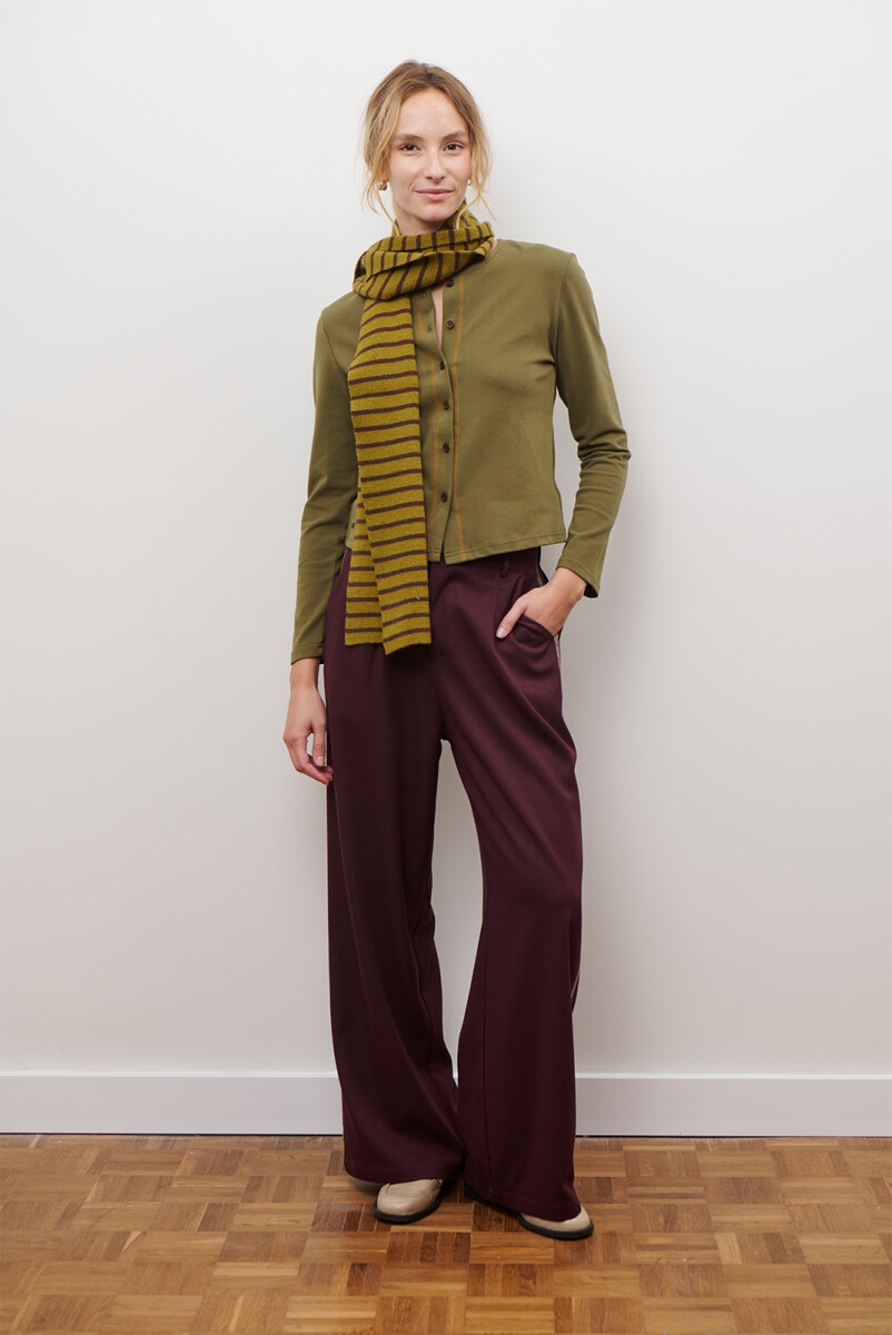 PANTALON JEAN TEXTIL - BURDEOS 