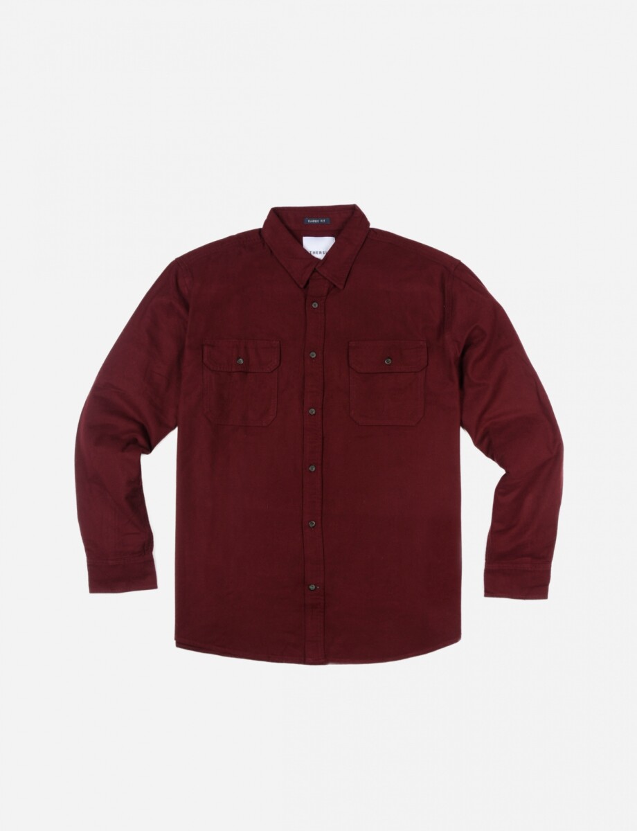 Camisa manga larga - Bordo 
