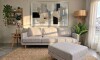 Sofá con Chaise PRADA Beige Tela Rústica