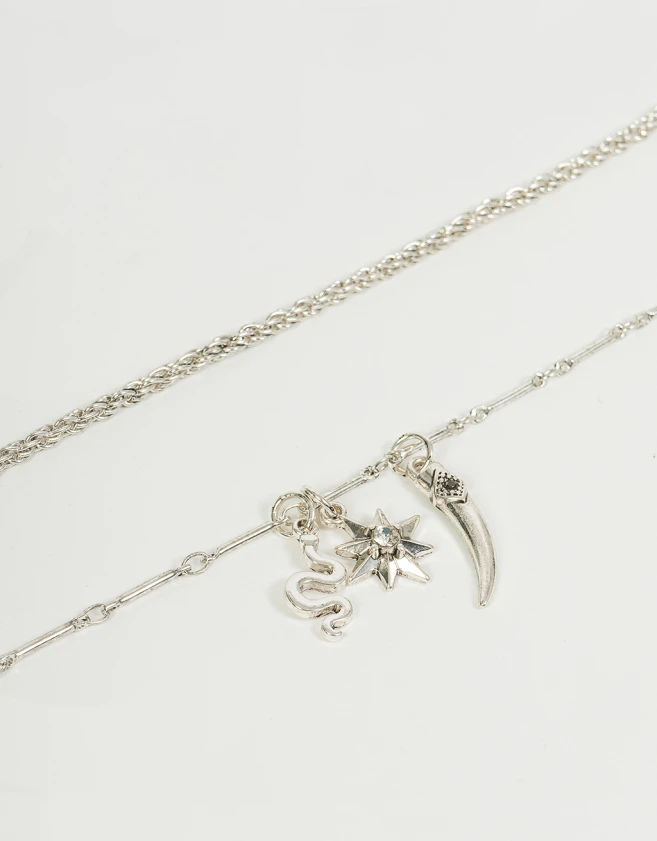 Collares Cortos Bañada en Plata Collar Bañado En Plata - Plateado