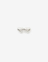 Aros Pasantes Metal Aros Pasantes De Acero Corazón - Plateado