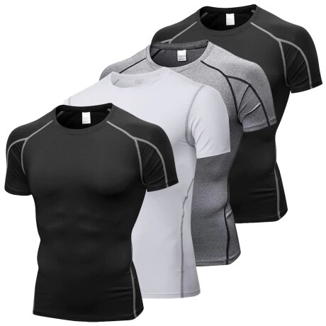 Set Deportivo X4 Remeras Deportivas P/ Entrenamiento Vst010003-l