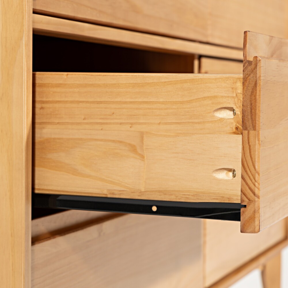CÓMODA 6 CAJONES MADERA MACIZA DISEÑO MODERNO LISTONADO CÓMODA 6 CAJONES MADERA MACIZA DISEÑO MODERNO LISTONADO