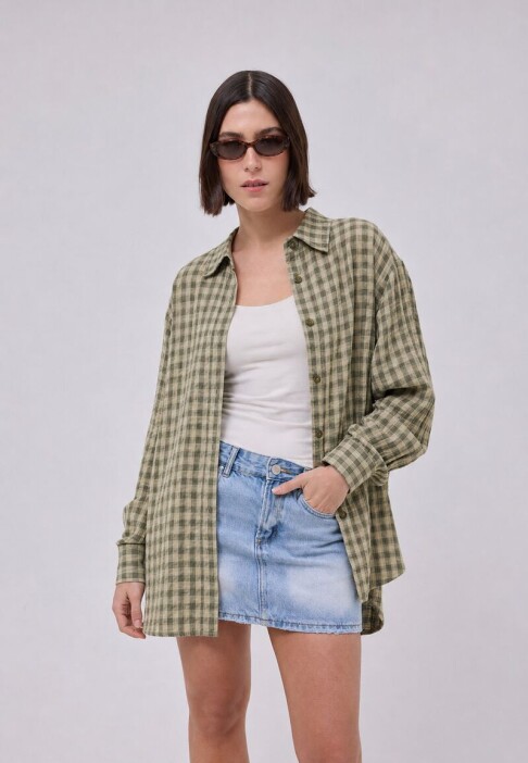 Camisa Cuadros Verde