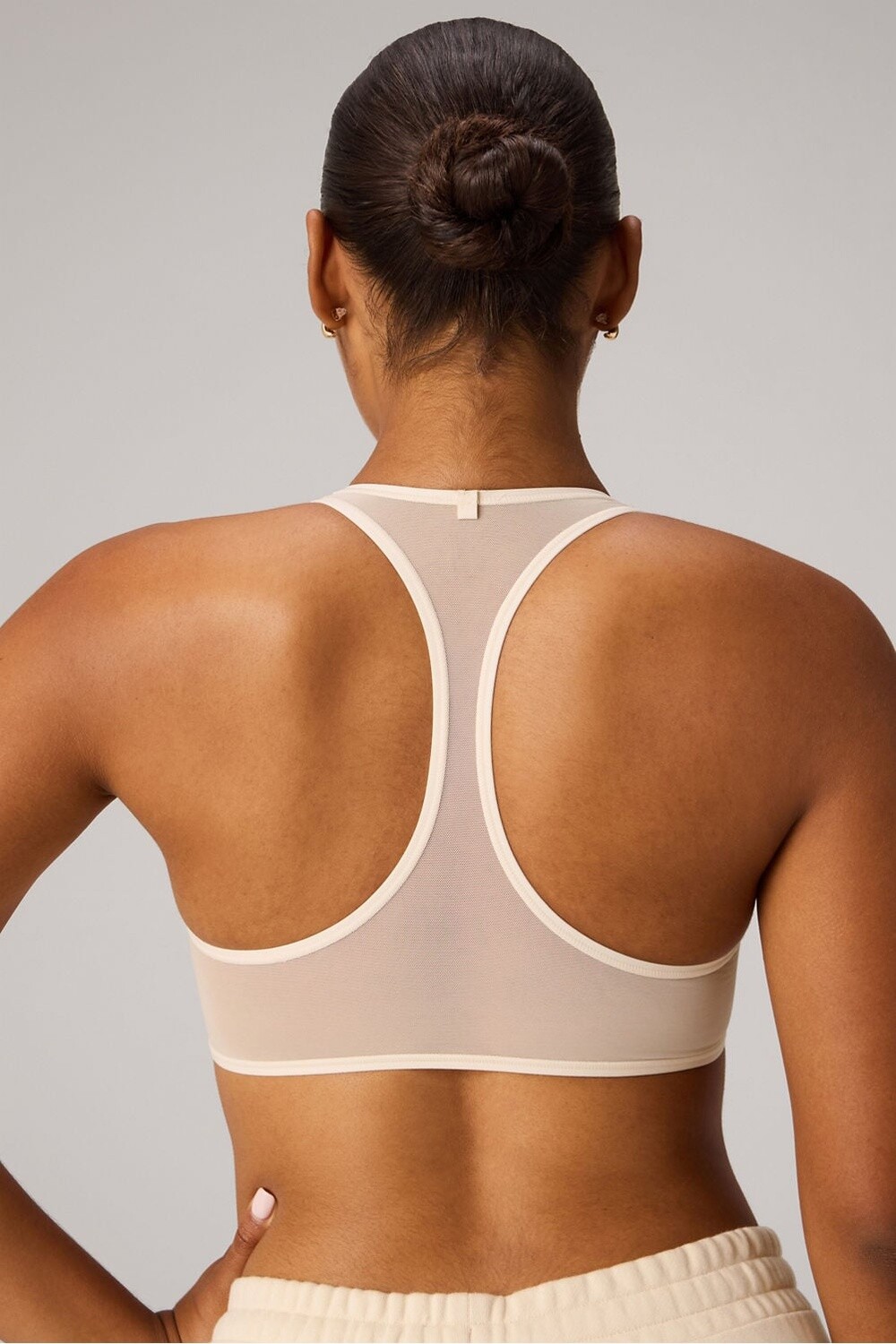 Bra Mesh Low Impact Bra Mujer Almond Milk