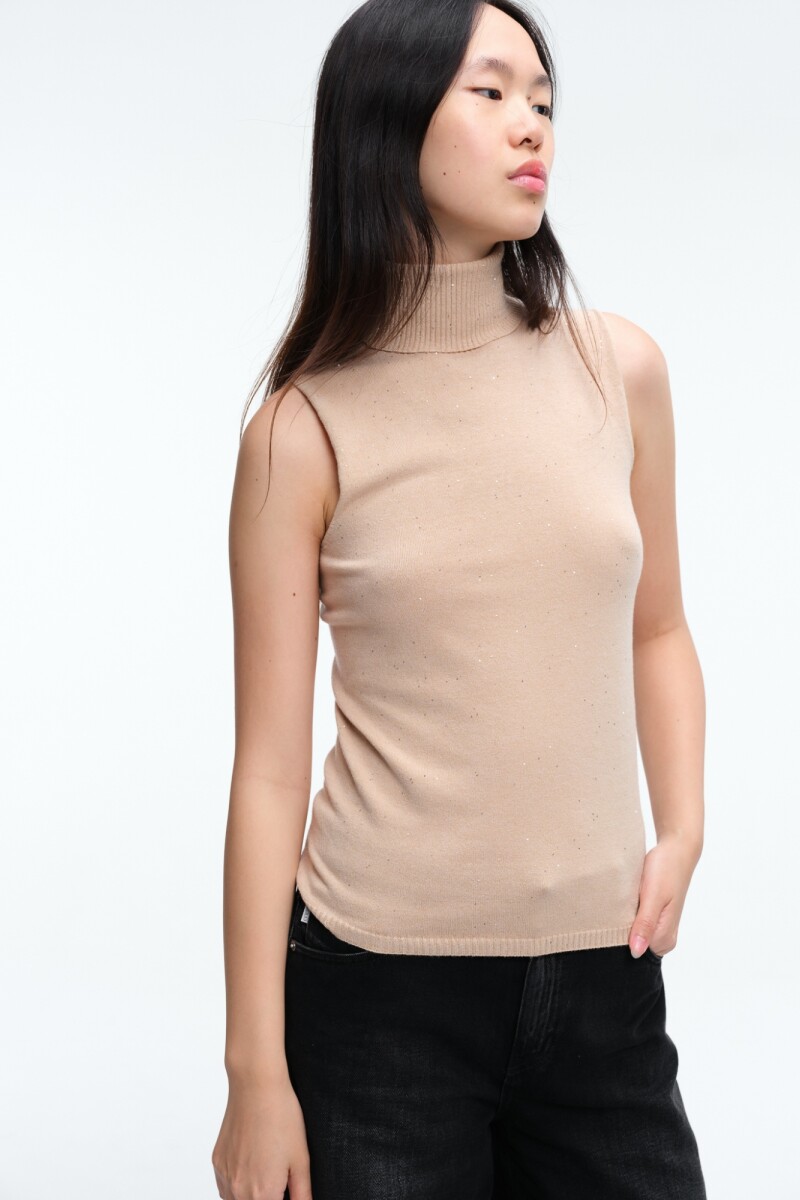 TOP SIN MANGAS Beige