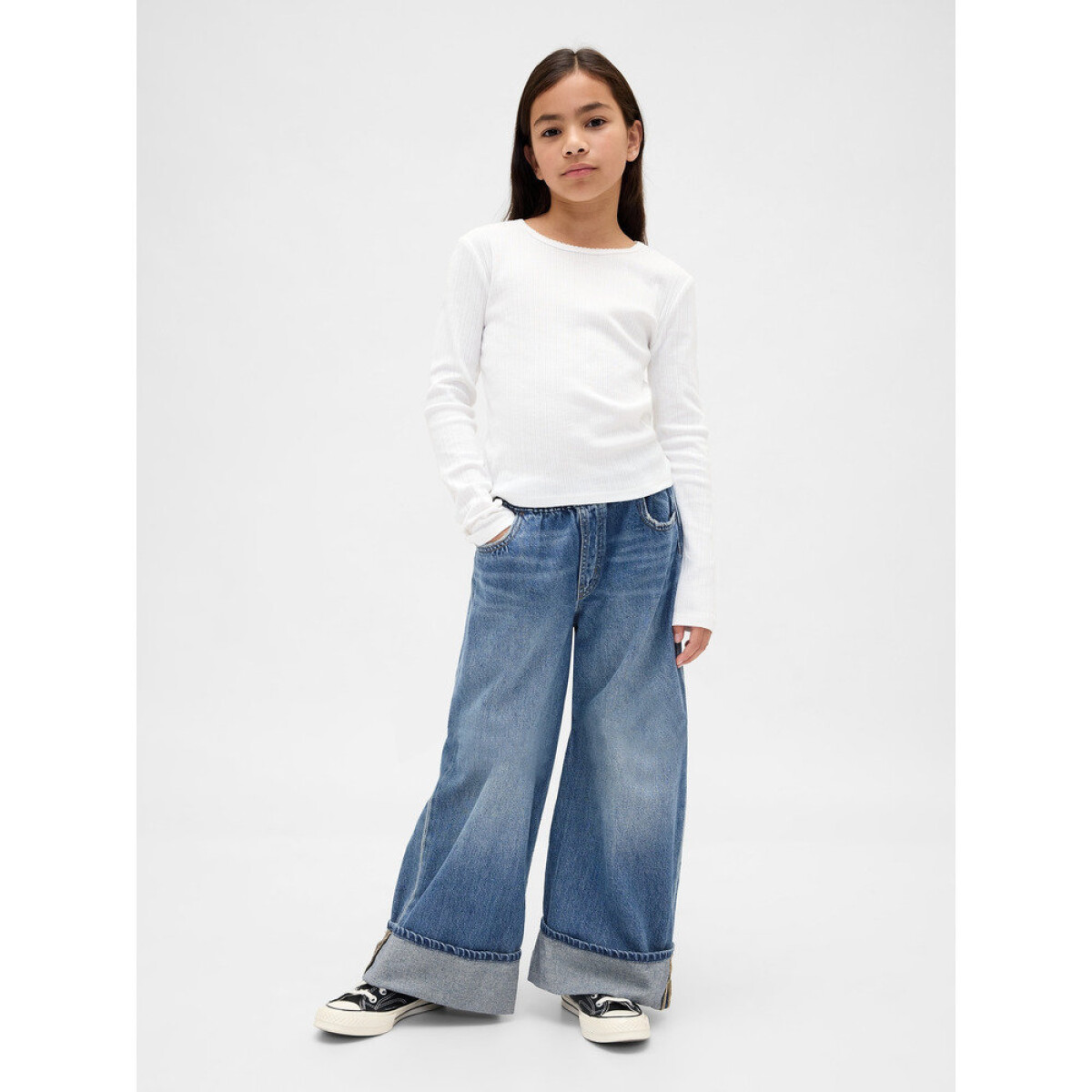 PO BAGGY - CUFF MED - MEDIUM WASH 