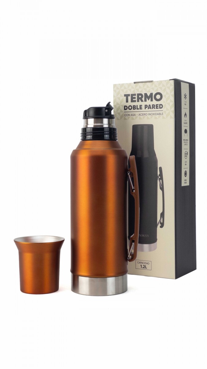 TERMO OMAN con tapa tipo mate - BRONCE 