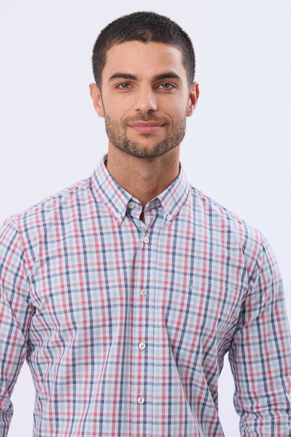 CAMISA SPORT A CUADROS Rojo