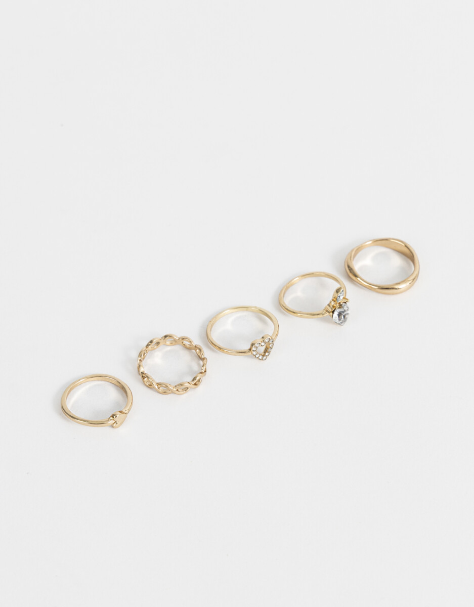 Sets De Anillos Strass Crystal 