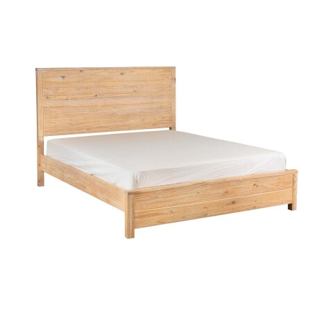 CAMA 2 PLAZAS MADERA NATURAL-BEIGE MONTAUK