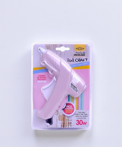 Pistola p/silicona ibi craft, 30w, (inc. 2 barras) Rosa