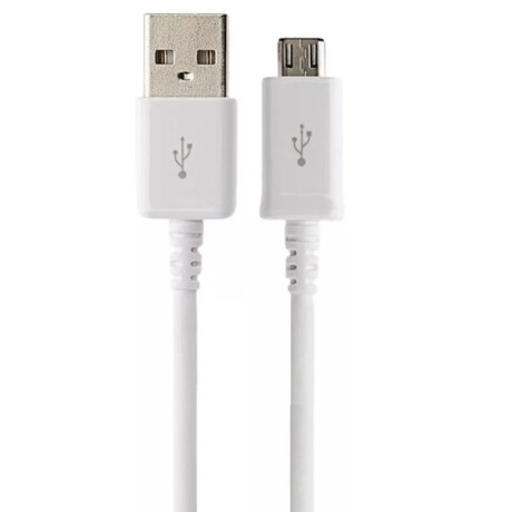 Cable USB 2.0 a MicroB macho/macho 1 mts Blanco OEM 3851