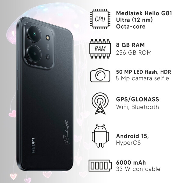 Xiaomi Redmi 15c 8/256 Gb + Regalo NEGRO