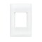 PLAQUETA C BASTIDOR 1 MODULO DOBLE ATENEA Plaqueta c/ Bastidor 1 Módulo Doble Atenea Blanca