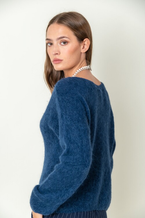 Sweater Mohair Azul