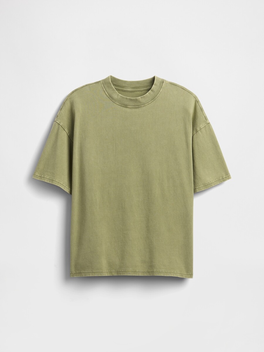 Remera Relaxed Niño - Moss Stone 