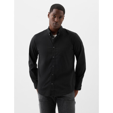 V-LS STANDARD STRETCH POPLIN TRUE BLACK V2