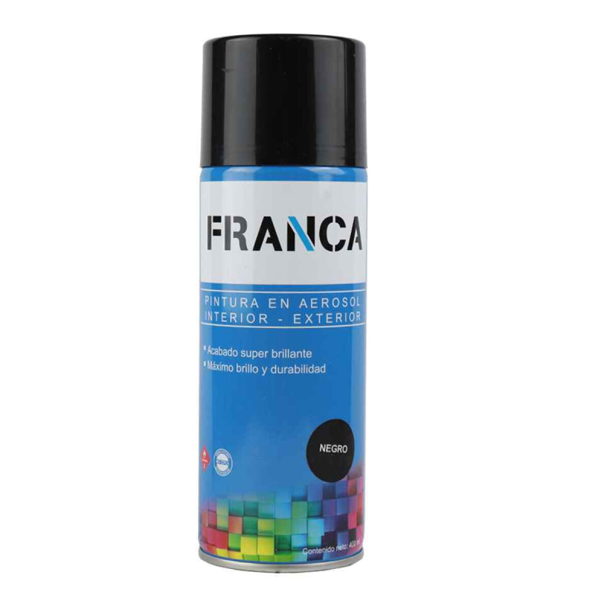 ESMALTE AEROSOL 400ML NEGRO ALTA TEMPERATURA REF.1200 FRANCA ++ - N/a 