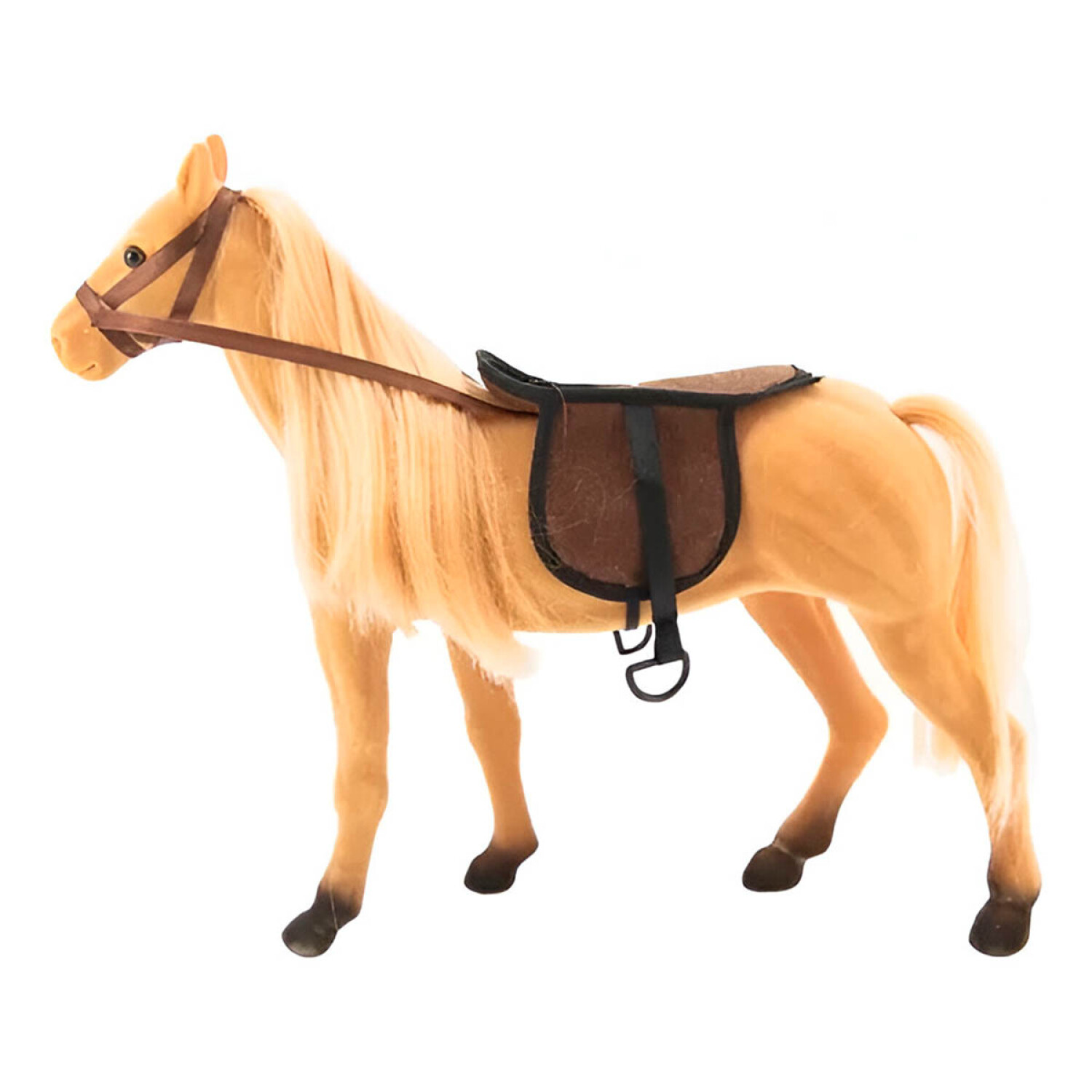 Caballo De Juguete Con Pelo Realista Accesorios — El Rey del