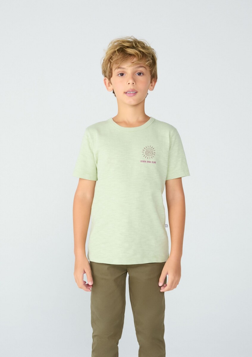 CAMISETA INFANTIL CON ESTAMPA - VERDE 