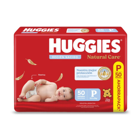 Pañales Huggies Natural Care P 50 Unidades Pañales Huggies Natural Care P 50 Unidades