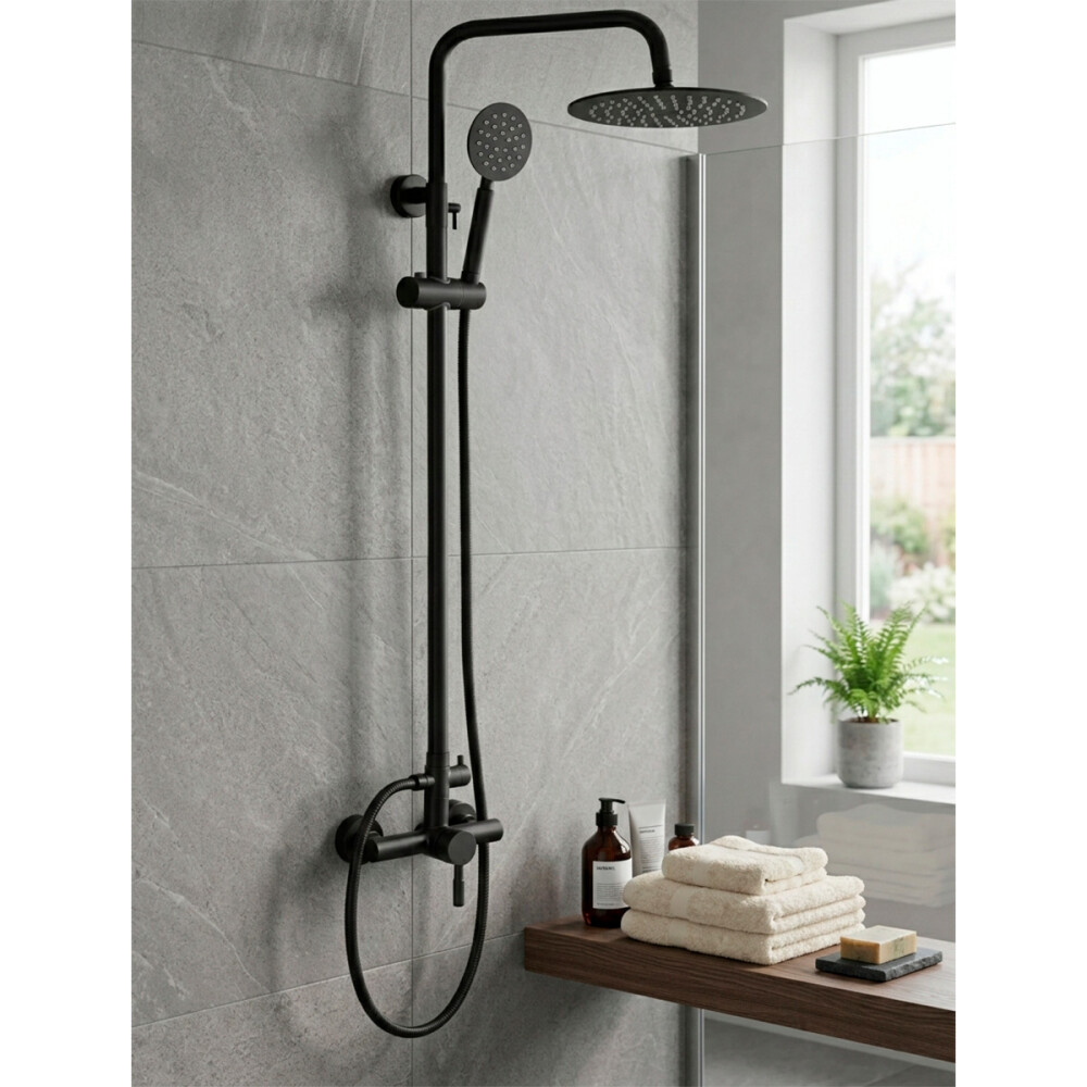 BARRAL WICO NEGRO C/DUCHA MONOCOMANDO Barral Wico Negro C/ducha Monocomando