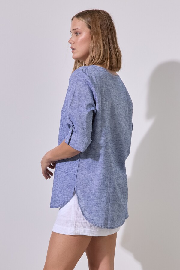 Blusa Lino AZUL