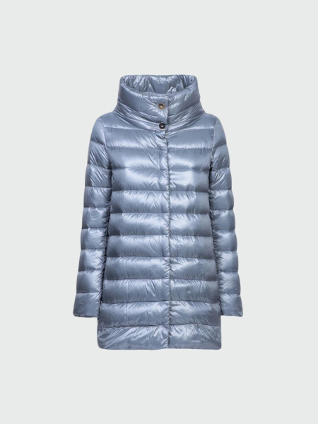 Herno - Campera de corte A confeccionada en nylon ultraligth, Giulia Celeste