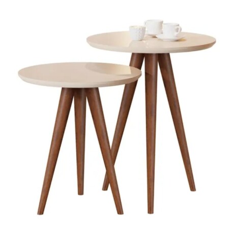 SET DE MESAS DE APOYO LUXO - OFF WHITE/NATURE SET DE MESAS DE APOYO LUXO - OFF WHITE/NATURE