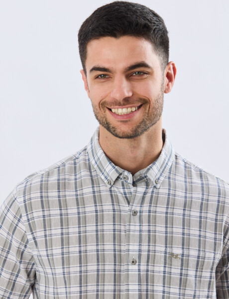CAMISA CUADROS DE LINO Denim