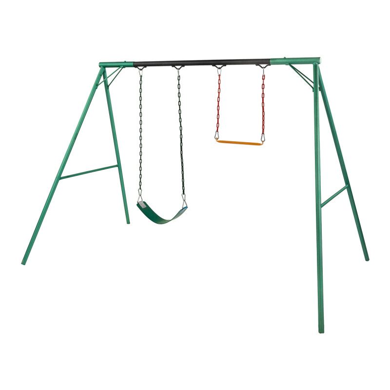 Hamaca de Plaza con 1 hamaca de cincha y trapecio altura 1,80 mts Hamaca de Plaza con 1 hamaca de cincha y trapecio altura 1,80 mts