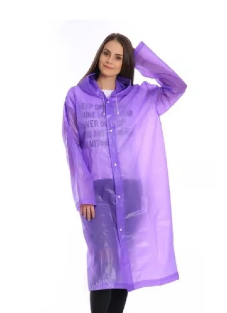 Capa Pilot de Lluvia Unisex con Capucha - VIOLETA 