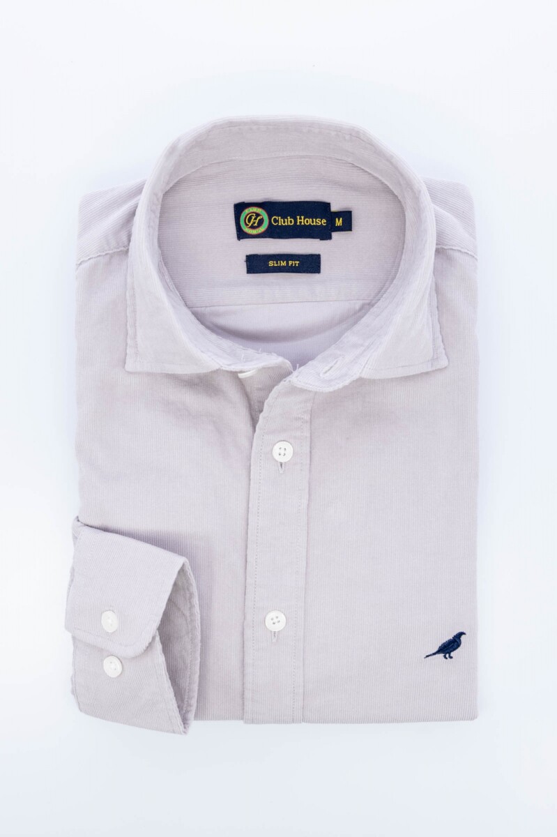 Camisa corduroy Slim - Beige 