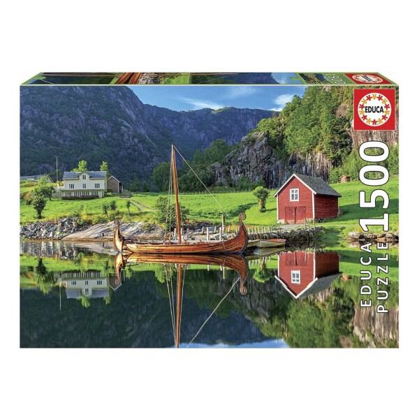 Puzzle Rompecabeza Barco Vikingo Paisaje Educa 1500 Piezas Puzzle Rompecabeza Barco Vikingo Paisaje Educa 1500 Piezas