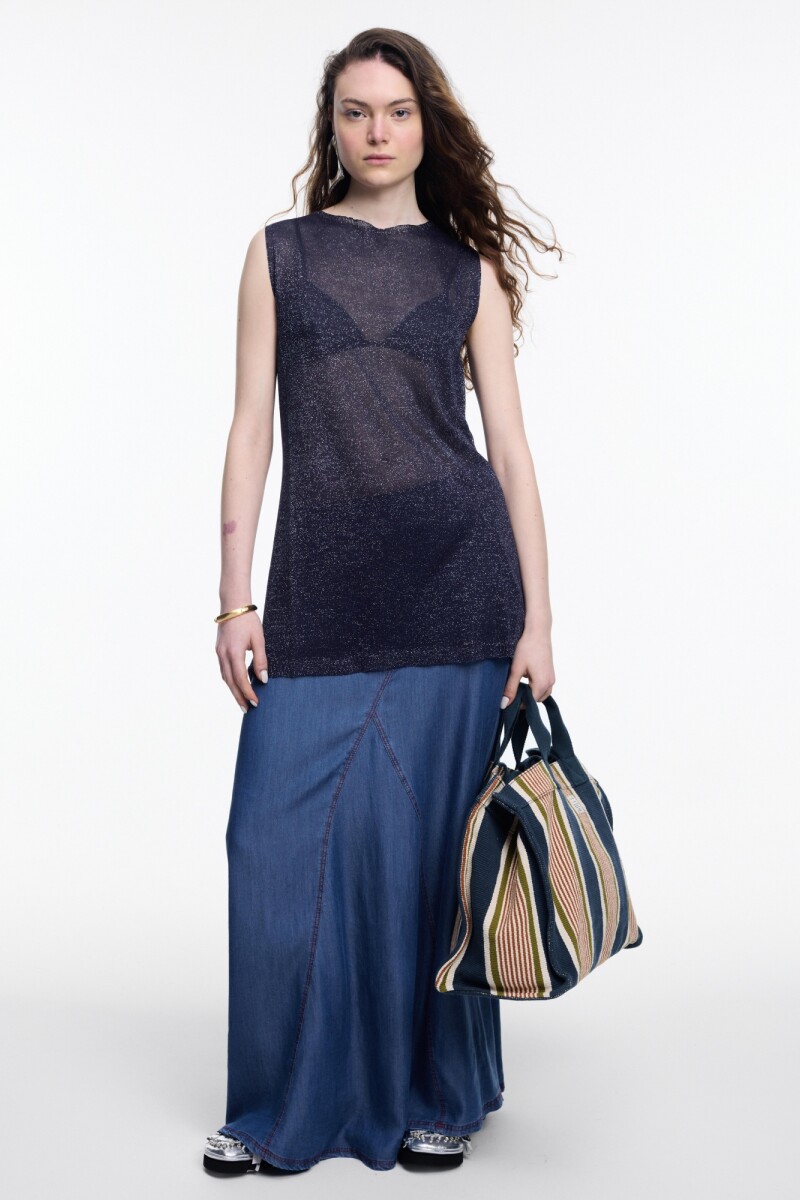 MUSCULOSA LUREX Azul